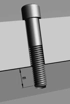 Blindhole - Screw thread is ending inside the application