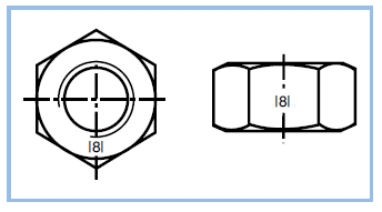 Marking of nuts according to DIN