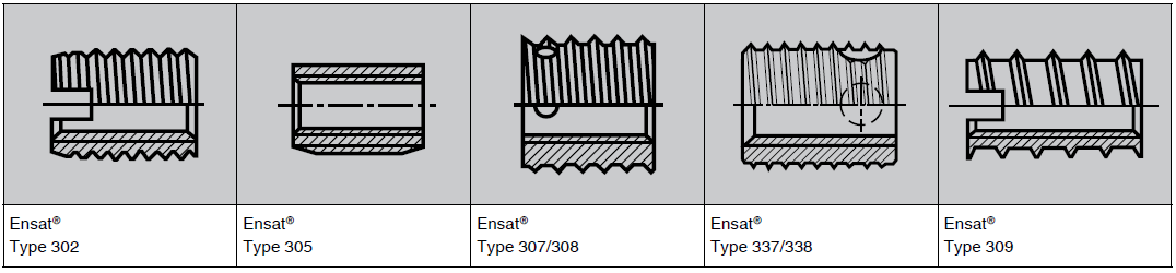 selection criteria for self tapping ensat inserts