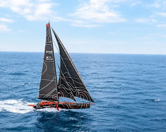 Oliver Heer 参加 The Ocean Race Atlantic 的赛艇在海上航行
