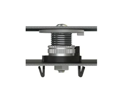 A typical tolerance compensation fasteners on white background
