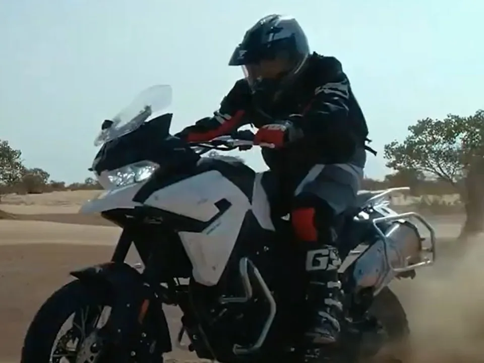 Motorcyclist in the desert
