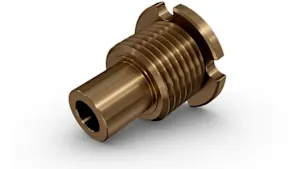 A brass grid bolt as an example for a Bossard special part