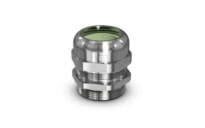 A Jacob WADIheat metal cable gland for extreme environments such as high temperatures and outdoor applications.