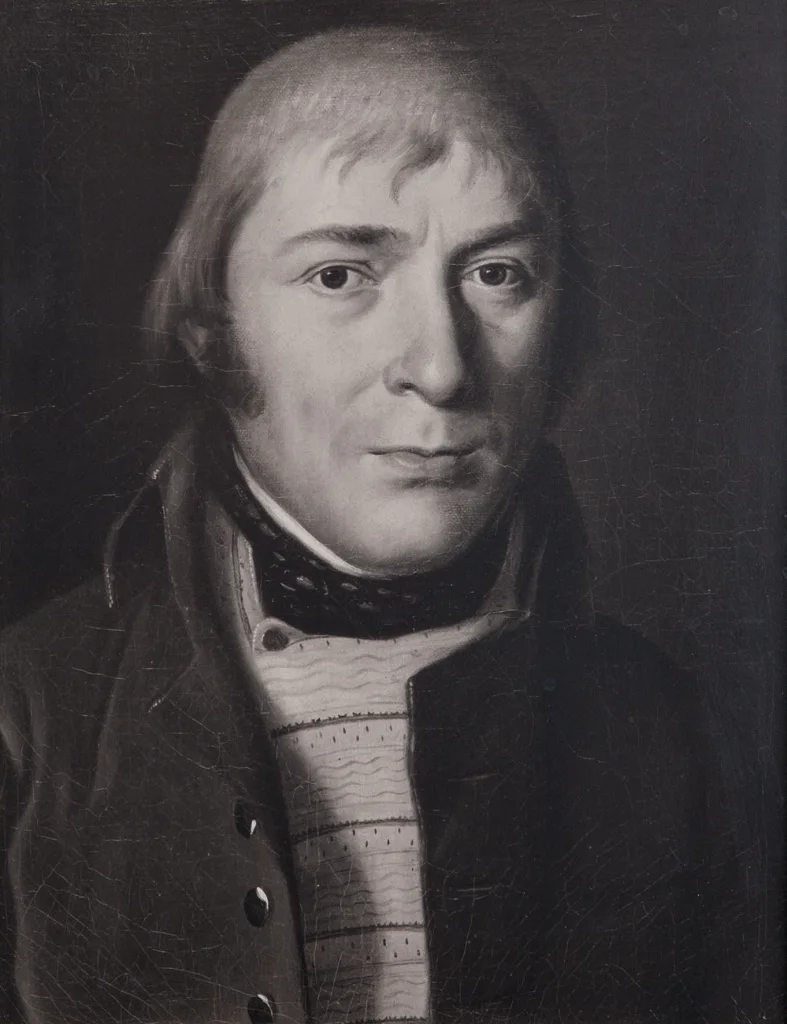 一张弗朗茨·卡斯帕·博萨德-科林的黑白老照片。