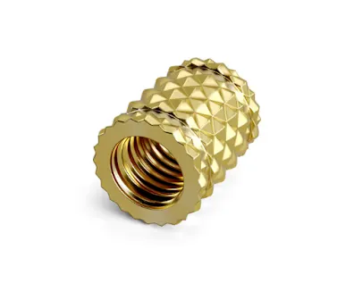 A Tappex Himould brass threaded insert for molded and cast components