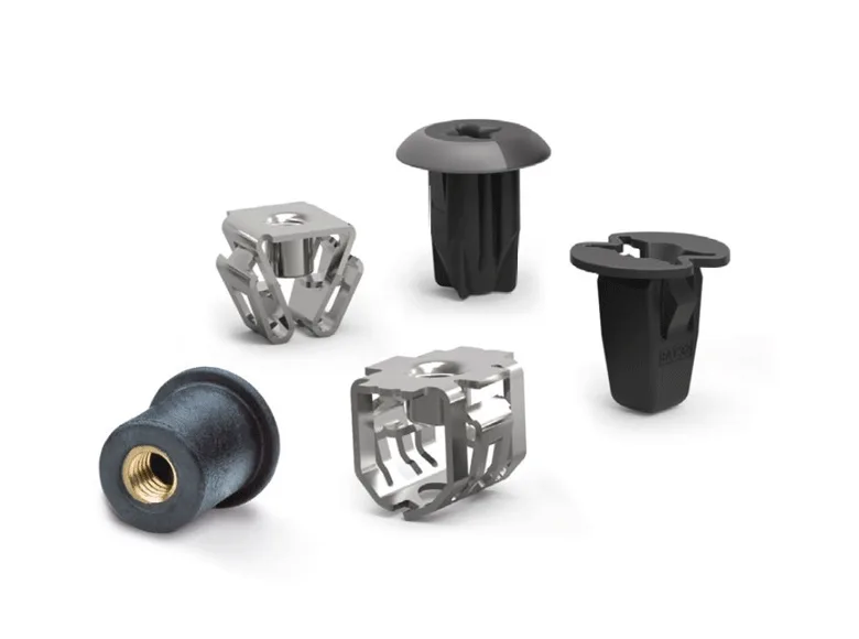 Various clips and grommets for quick and safe installations.