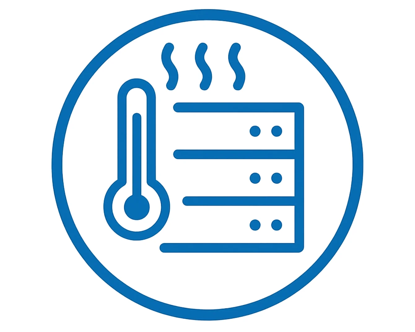 Blue thermal management icon