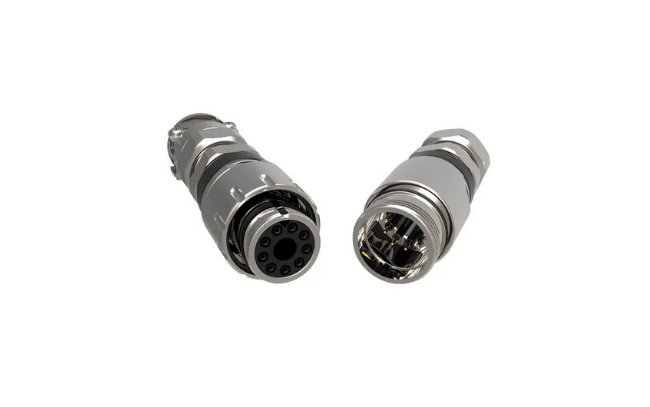 Two Hawke electrical connectors for use in gas-hazardous environments on white background