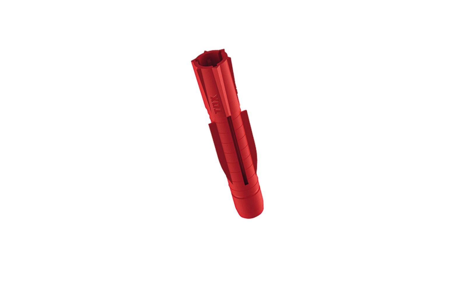 A red all-purpose wall plug TOX TRI on a white background.