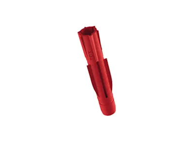 A red all-purpose wall plug TOX TRI on a white background.