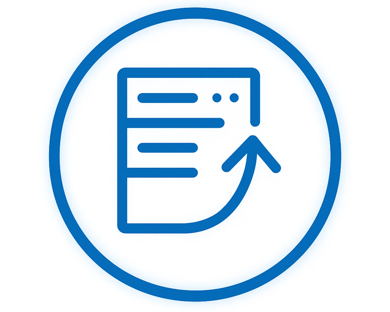 Blue scalability and supply chain icon