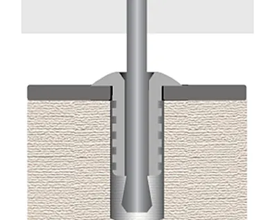 Application of a FASTEKS grooved speed rivet.