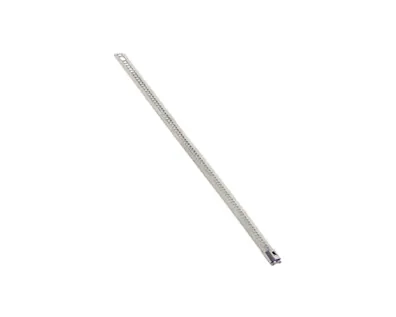 ABB Ty-Met stainless steel cable tie without coating on white background