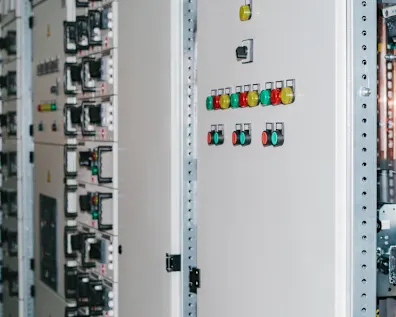 A complex electrical cabinet