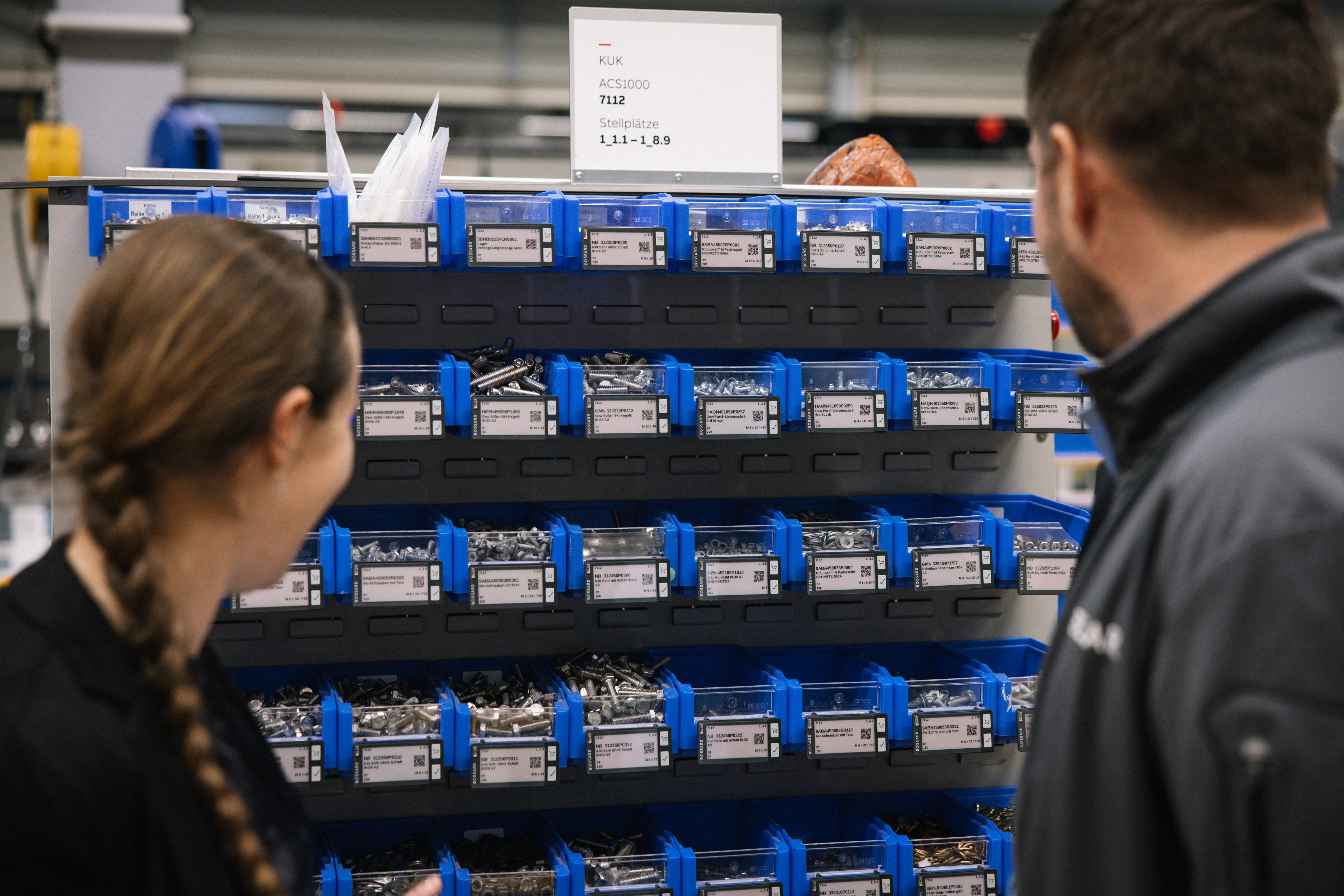 SmartLabel Cloud is used on a shelf in the production area