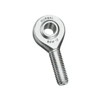 A silver Durbal BEM 12 classic line rod end on white background