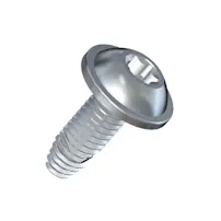 An EJOT SHEETtracs screw - a self-tapping screw for thin sheet metals - on white background.