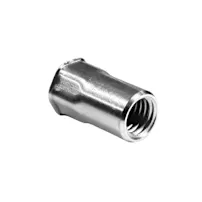 A Clufix blind rivet nut with open end and a hex shaft