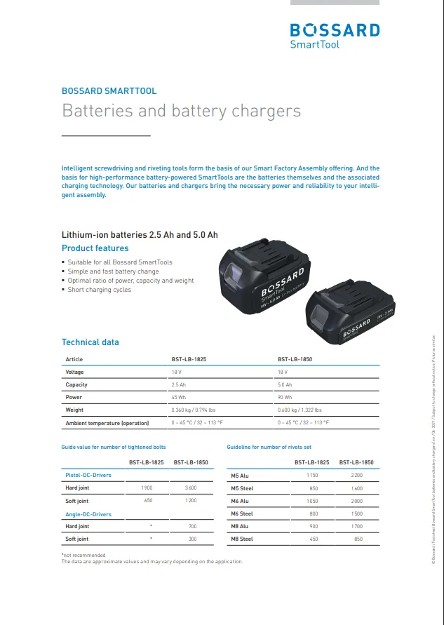 缩略图 Factsheet Batteries and Chargers