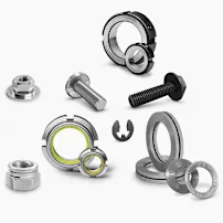 Different types of securing and anti-loosening elements for fastening