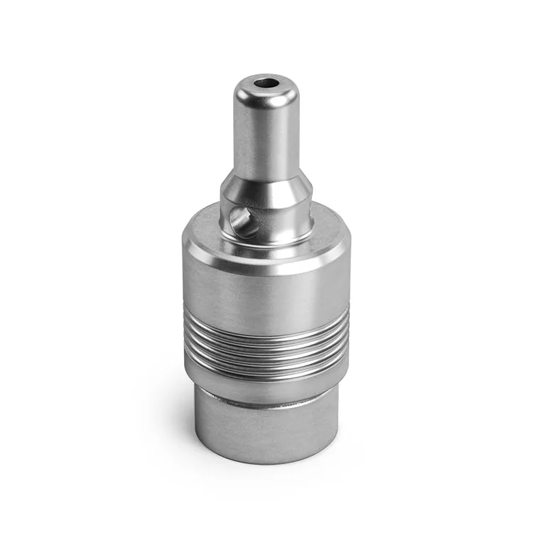 A silver SFC KOENIG check valve for reliable flow control in fluid systems on white background.
