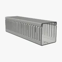 gray trunking pvc on light grey background