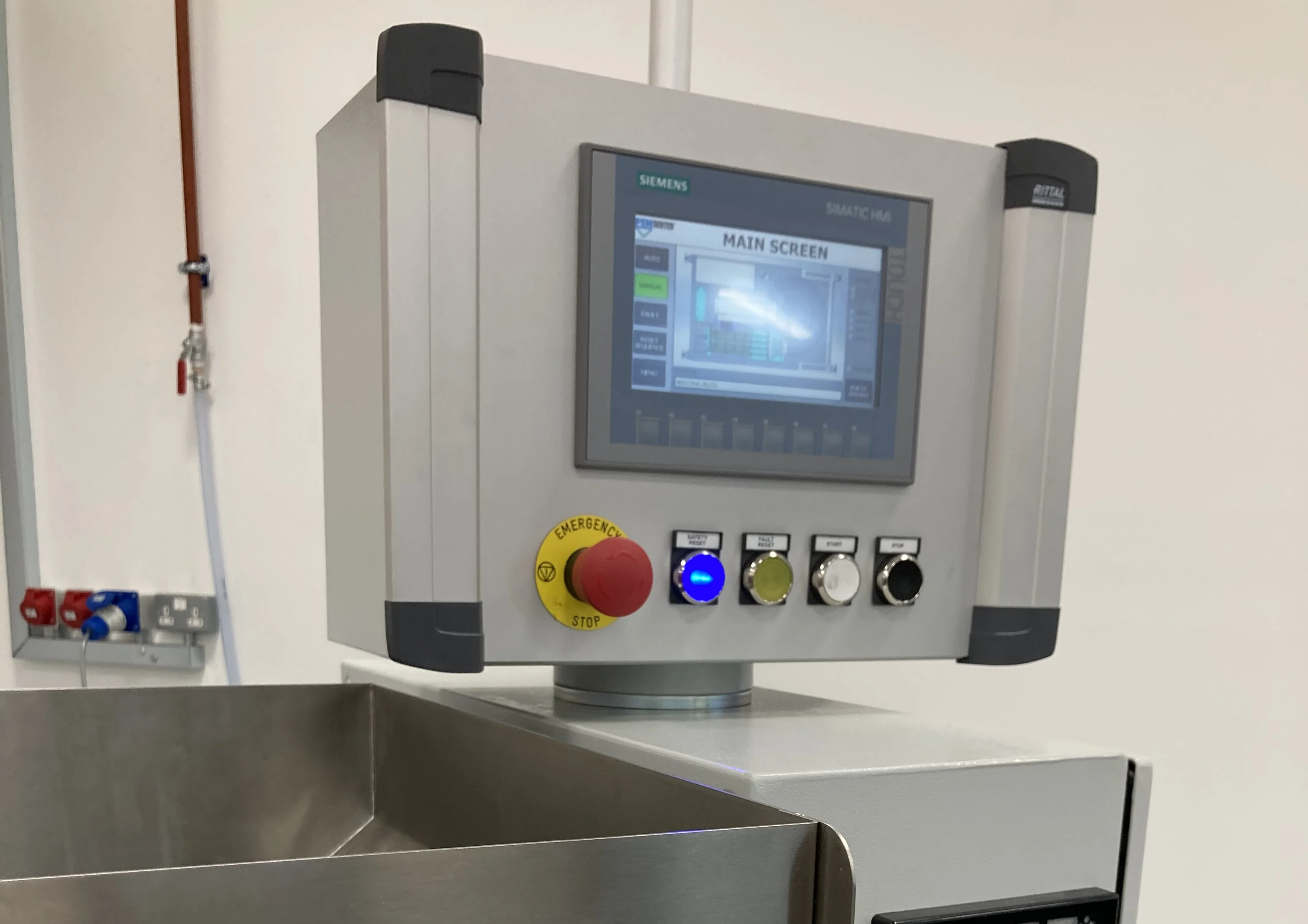 The control panel of the PEMSERTER IN-DIE Feeding cart system