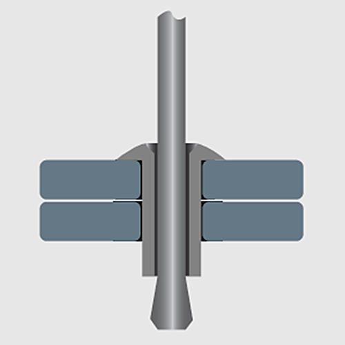 Application of a FASTEKS multi-speed speed rivet