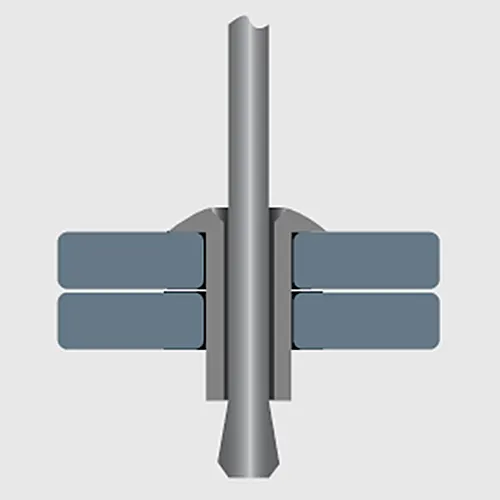 Application of a FASTEKS multi-speed speed rivet