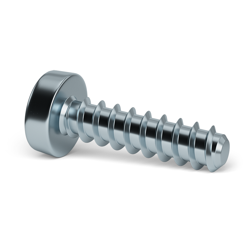 A close-up of an ecosyn plast screw for thermoplastic applications lying on its side