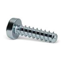 A close-up of an ecosyn plast screw for thermoplastic applications lying on its side