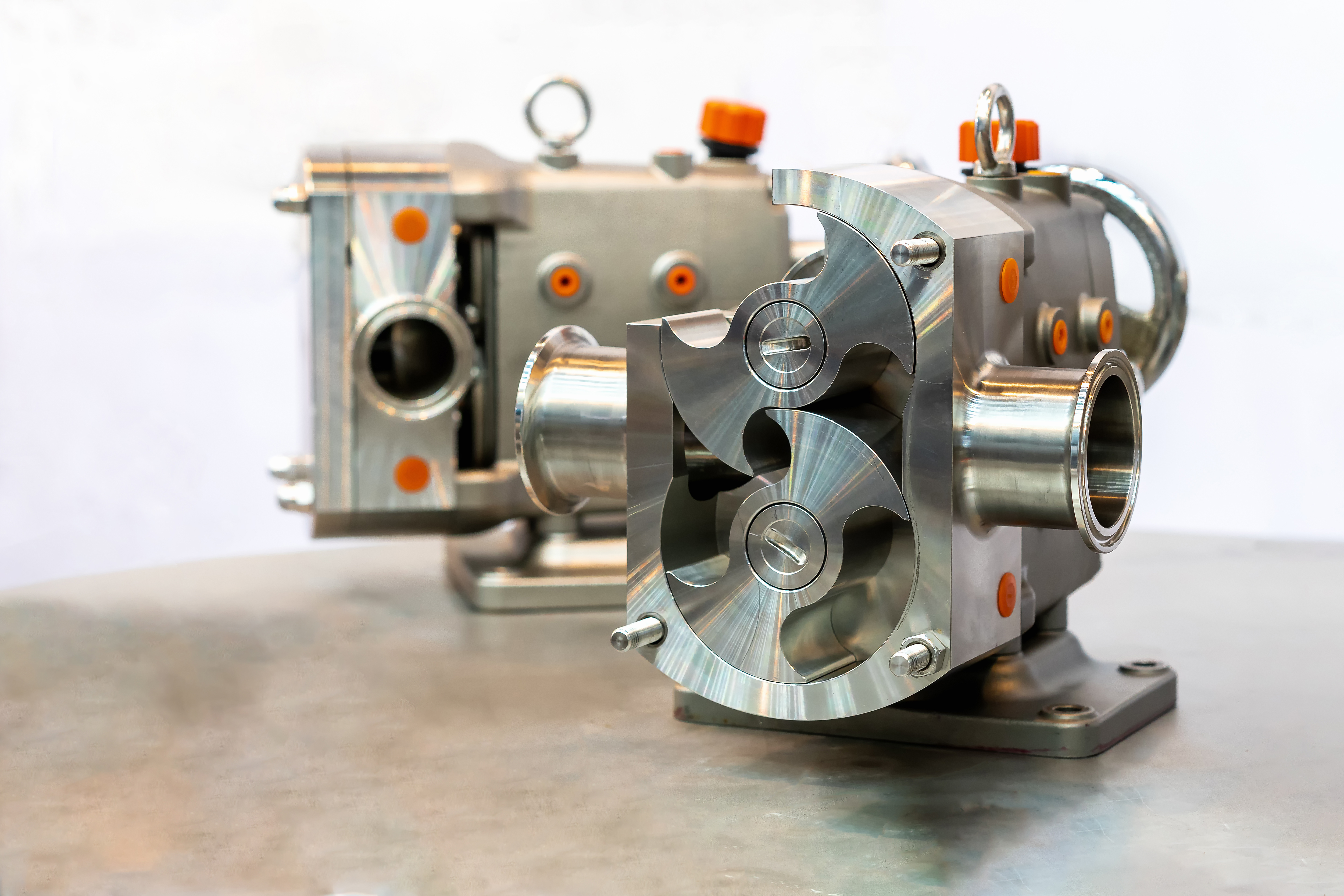 Support system vacuum pump on a white background