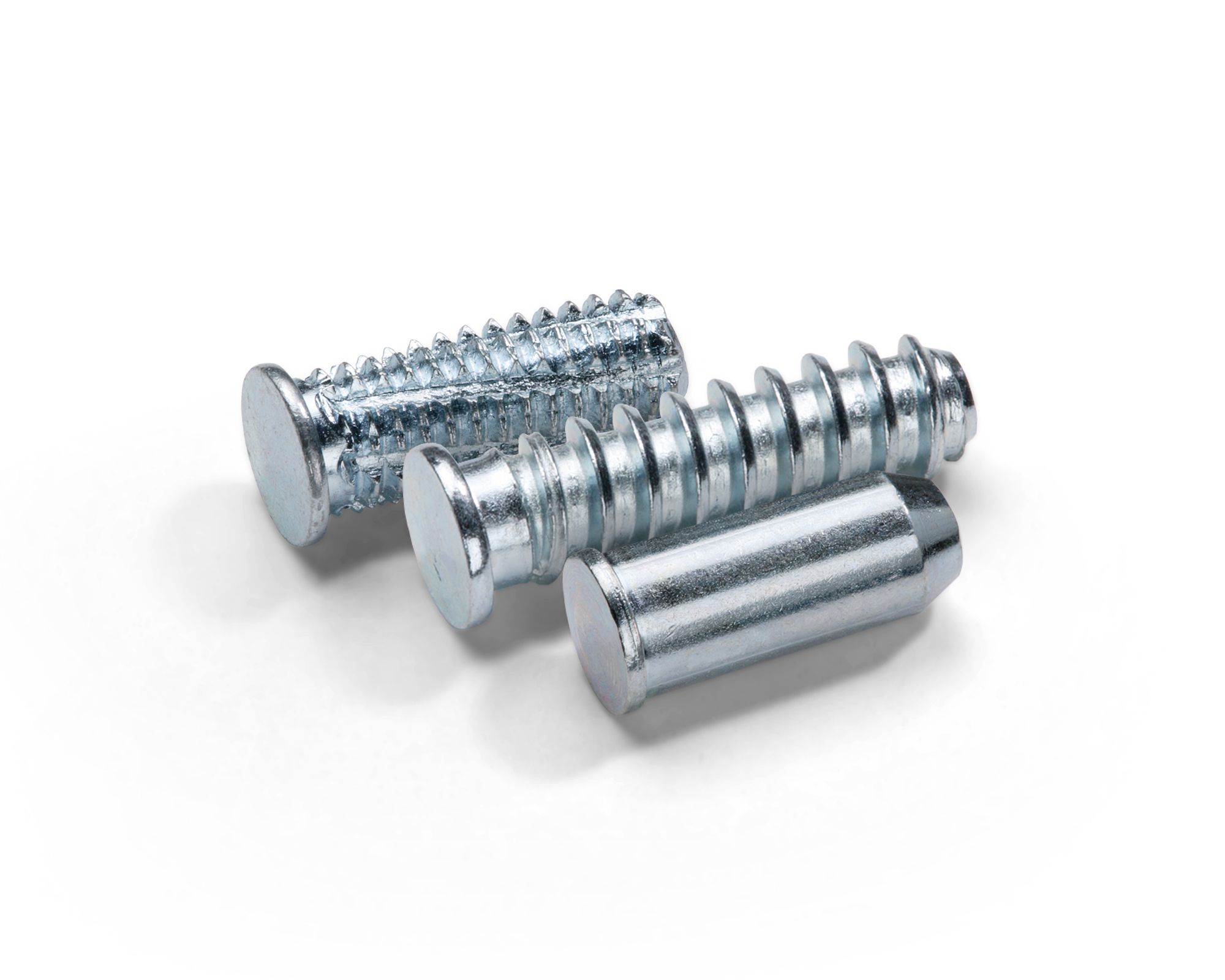 Close up of three Stanley Tucker standard flange weld studs