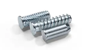 Close up of three Stanley Tucker standard flange weld studs