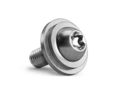 Grey SEM Screw on white background