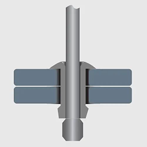 Application of a FASTEKS standard speed rivet