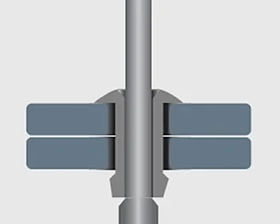 Application of a FASTEKS standard speed rivet