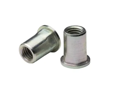 Two FASTEKS FILKO hex shank blind rivet nuts on white background