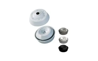 A close-up of several Jacob Klikseal sealing grommets in different colors on white background.