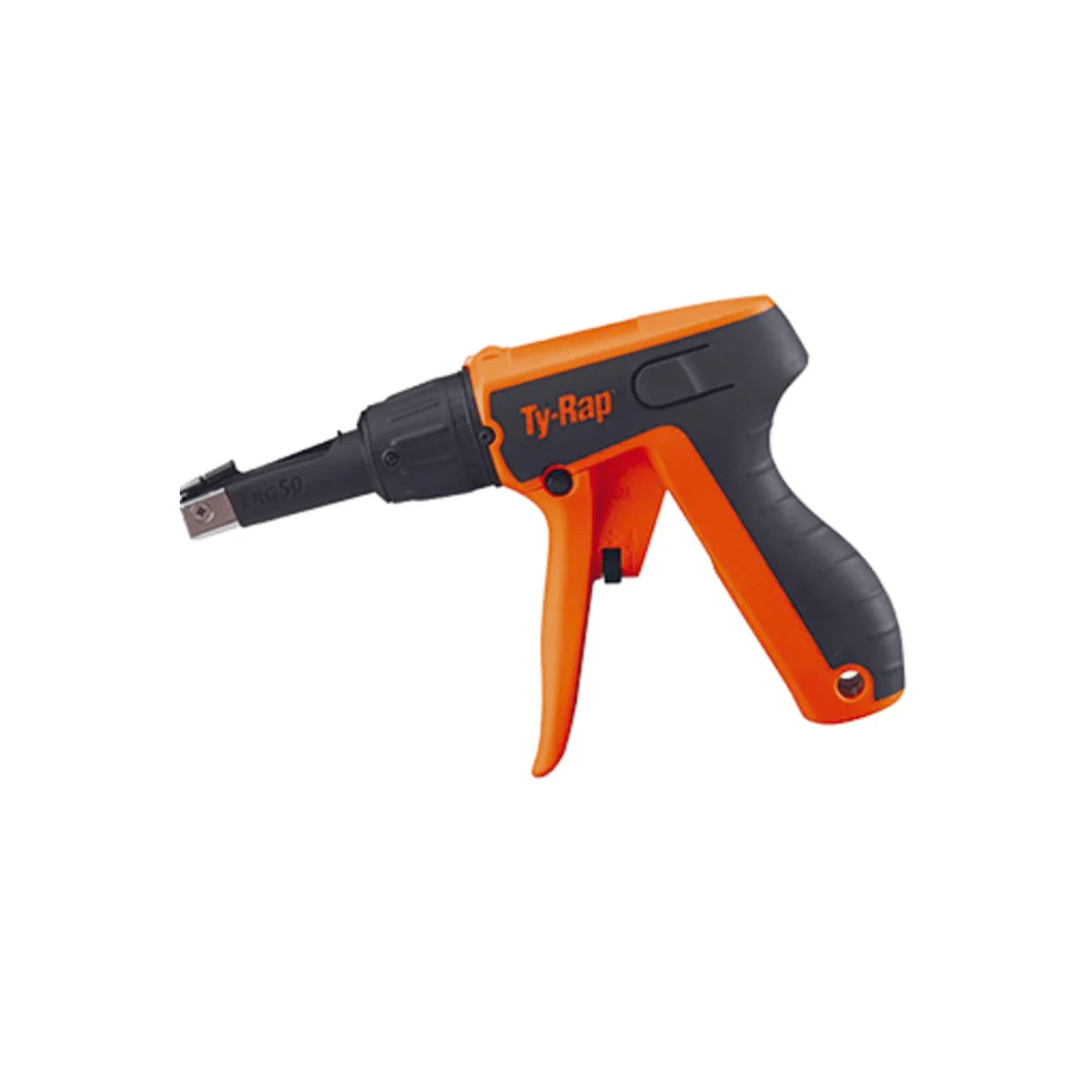 A orange color ABB Hand tool on a white background.