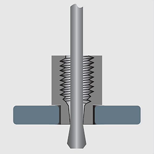 Application of a FASTEKS Space Speed Rivets for printed circuit boards (PCBs).