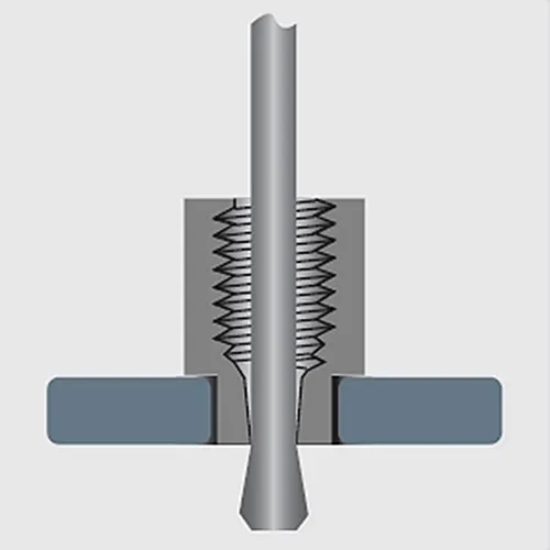Application of a FASTEKS Space Speed Rivets for printed circuit boards (PCBs).