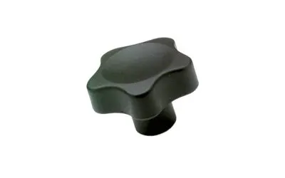 A black Elesa star-shaped clamping knob