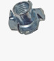 Drive-in tee nuts for wood and plastics BN 226