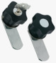 Latch-type knobs with lock with flat closing latch, steel zinc plated ELESA® VC.308 BN 14161