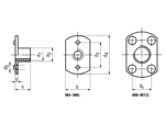 Technical drawing with dimensions of A - Spot weld nuts type A