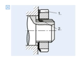 Functional principle of Slotted round nuts unhardened and unground