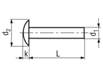 Technical drawing with dimensions of 