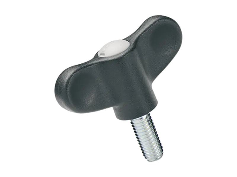 Product image of ELESA® Ergostyle EWN.p - Wing screws with threaded stud, steel zinc plated